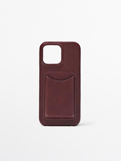 Massimo Dutti Чехол для IPHONE 16 PRO MAX из кожи наппа