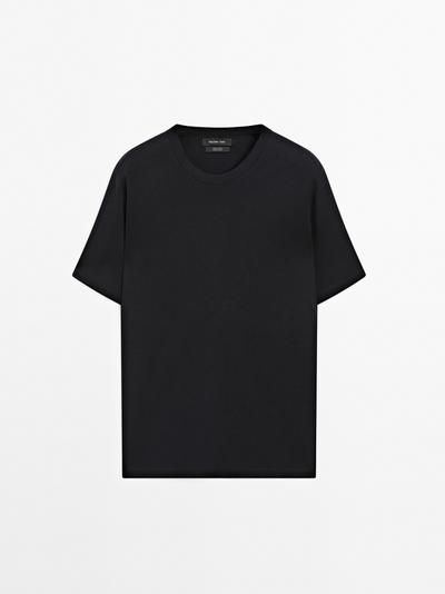 Massimo Dutti Вязаный свитер с коротким рукавом из 100% хлопка