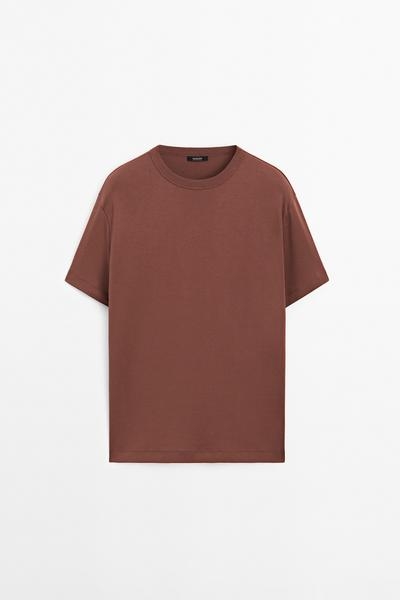 Massimo Dutti Футболка с короткими рукавами из 100% хлопка