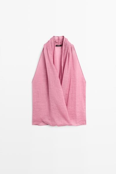 Massimo Dutti Драпированный топ с запахом
