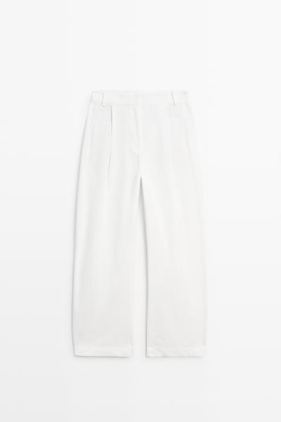 Massimo Dutti Свободные брюки с прямым кроем