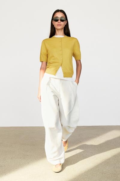 Massimo Dutti Кардиган с короткими рукавами из шерстяной смеси