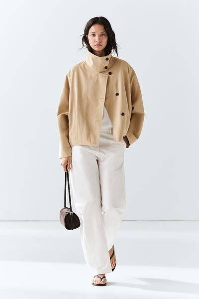 Massimo Dutti Бомбер с плиссированным воротником-стойкой