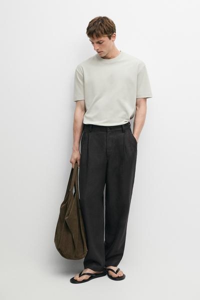 Massimo Dutti Футболка с короткими рукавами из 100% хлопка
