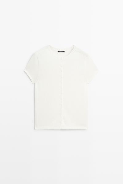 Massimo Dutti Кардиган из трикотажа из смеси хлопка и шелка