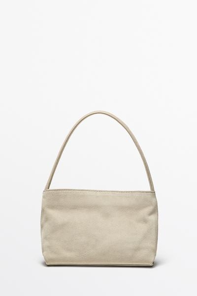 Massimo Dutti Сумка через плечо из разделенной замши и кожи купить с доставкой.