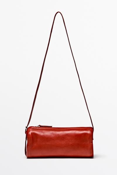 Massimo Dutti Сумка через плечо из кожи наппа