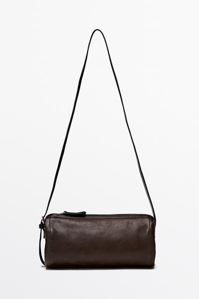 Massimo Dutti Сумка через плечо из кожи наппа