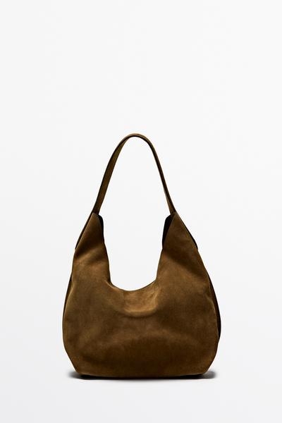Massimo Dutti Мини-сумка из замшевой кожи купить с доставкой.