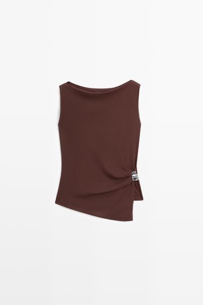 Massimo Dutti Вязаный топ из 100% хлопка