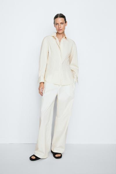 Massimo Dutti Рубашка с декоративными швами - STUDIO