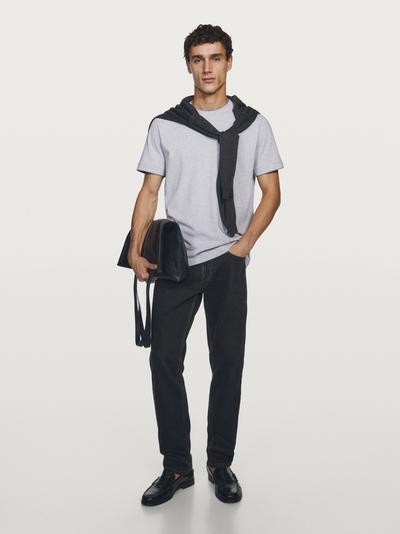 Massimo Dutti Футболка из 100% хлопка с короткими рукавами