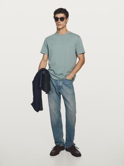Massimo Dutti Футболка с короткими рукавами из 100% хлопка