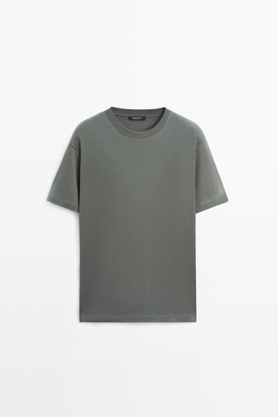 Massimo Dutti Футболка с короткими рукавами из 100% хлопка купить с доставкой.