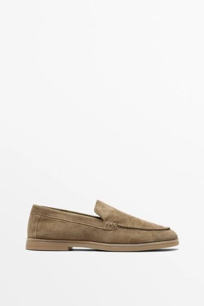 Лоферы из разделённой кожи- Заказать в России