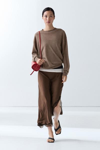 Massimo Dutti Тонкий свитер из шерстяной смеси