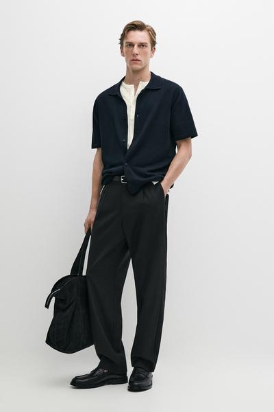 Massimo Dutti Вязаный кардиган с короткими рукавами на пуговицах