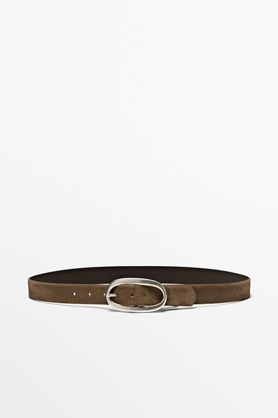 Massimo Dutti Ремень из разрезанной замши