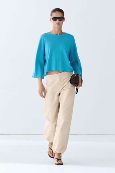 Massimo Dutti Свитер с круглым вырезом из шерстяного материала купить с доставкой.