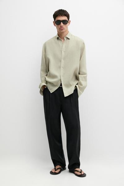 Massimo Dutti Рубашка REGULAR FIT из 100% сверхтонкого льна