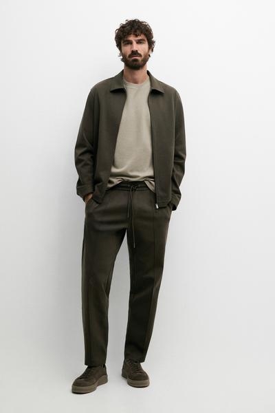 Massimo Dutti Брюки джоггеры из хлопкового микса