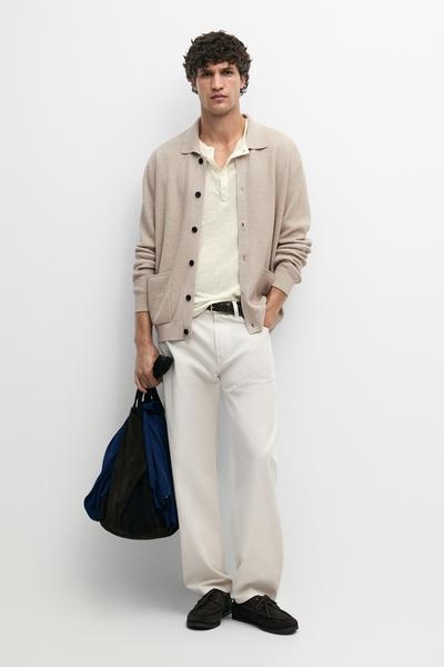 Massimo Dutti Кардиган из 100% хлопка с карманами