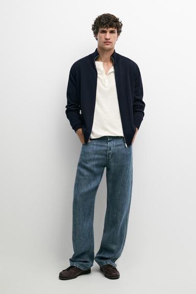 Massimo Dutti Вязаный кардиган из 100% хлопка