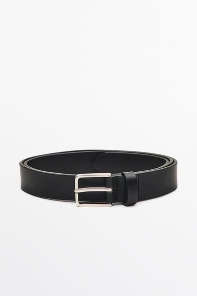 Massimo Dutti Ремень из кожи наппа с прямоугольной пряжкой купить с доставкой.