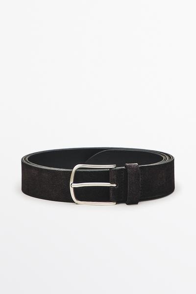 Massimo Dutti Ремень из бархатистой кожи наппа купить с доставкой.