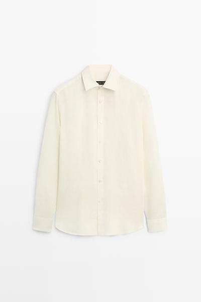 Massimo Dutti Рубашка прямого кроя из 100% льна купить с доставкой.
