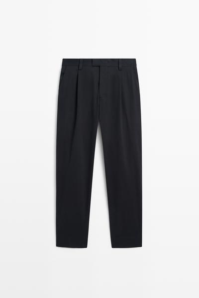 Massimo Dutti Брюки из хлопкового микса