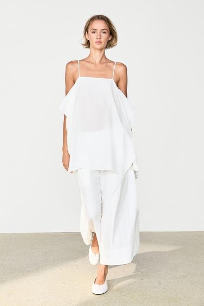 Massimo Dutti Юбка миди с кокеткой и плиссированной деталью