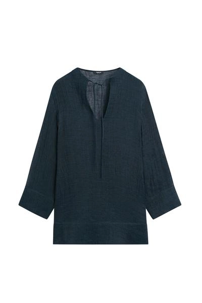 Massimo Dutti Свободное мини-платье из 100% льна
