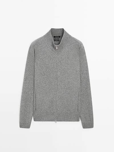 Massimo Dutti Вязаный кардиган на молнии из шерсти купить с доставкой.