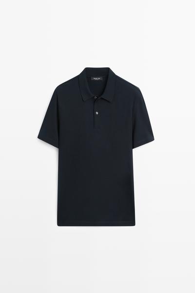 Massimo Dutti Поло из 100% хлопка с фактурной структурой