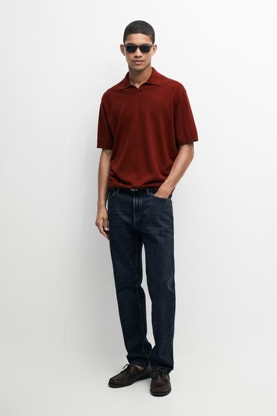 Massimo Dutti Поло из 100% хлопка с в‑образным вырезом