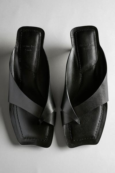 Massimo Dutti Кожаные сандалии на каблуке - STUDIO купить с доставкой.
