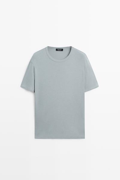 Massimo Dutti Футболка из 100% хлопка с короткими рукавами