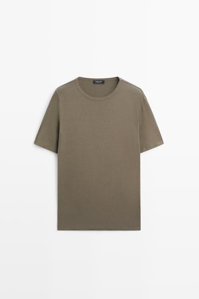 Massimo Dutti Футболка с короткими рукавами из 100% хлопка
