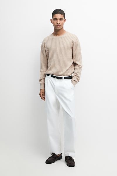 Massimo Dutti Свитер из ребристого трикотажа 100% хлопок