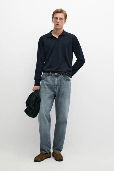 Поло-свитер из 100% мериносовой шерсти massimo dutti- Заказать в России