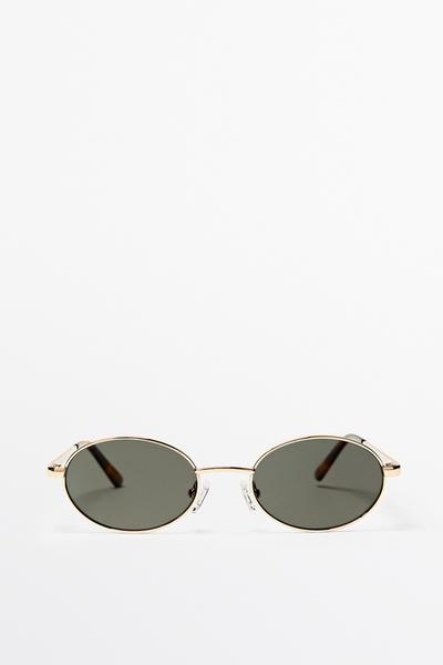 Massimo Dutti Овальные солнцезащитные очки из металла