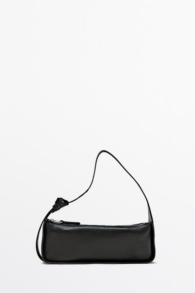 Massimo Dutti Миниатюрная кожаная сумка на плечо купить с доставкой.