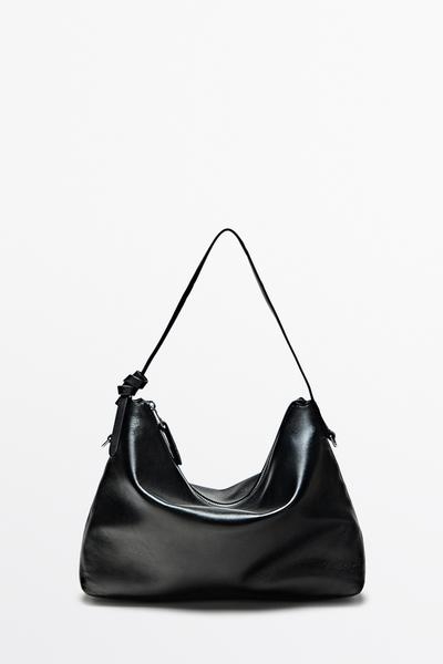 Massimo Dutti Сумка из средней кожи наппа купить с доставкой.