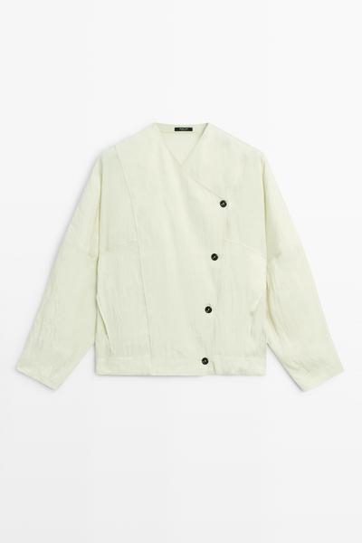 Massimo Dutti Рубашка с запахом и застежкой на пуговицы