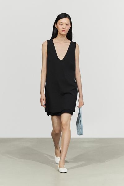 Massimo Dutti Мини-платье из двухслойной ткани