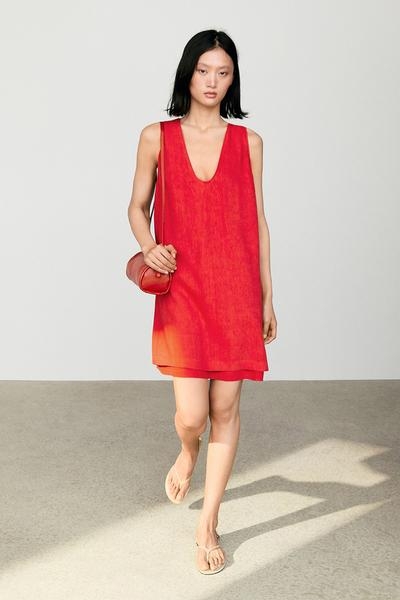 Massimo Dutti Двухслойное мини-платье