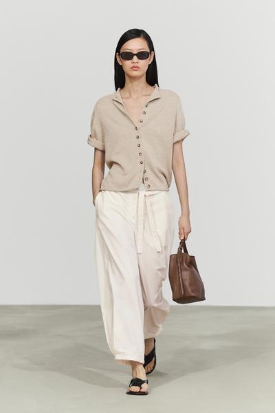 Massimo Dutti Хлопковый кардиган с воротником-труба