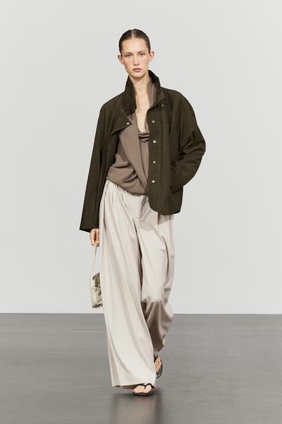 Massimo Dutti Куртка с высоким воротом из искусственной замши