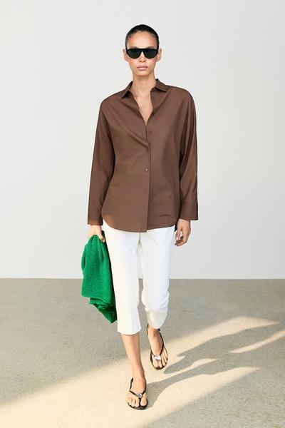 Massimo Dutti Рубашка из хлопкового поплина
